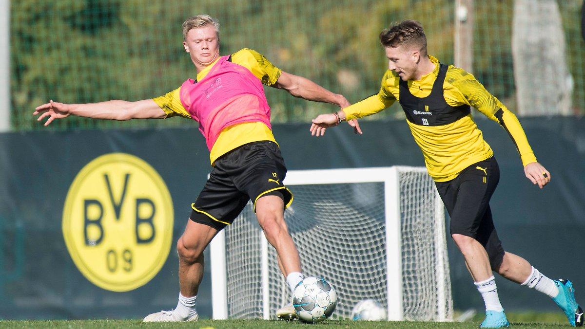 Haaland_Reus_Dortmund_training