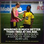 Erling Haaland praised Youssoufa Moukoko